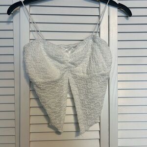 Garage Cream Ruched Asymmetrical Camisole